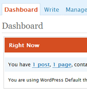 WordPress 2.4 Dashboard Snippet - Small