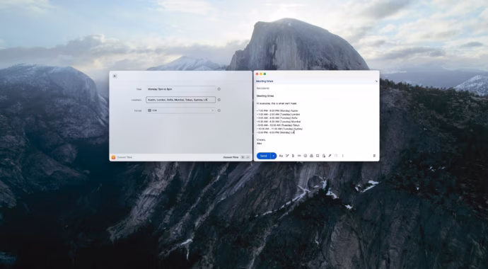 Raycast Time Zone Converter: Now with Time Ranges