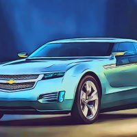 Photo-illustration of Chevy Volt concept